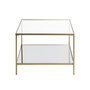 Voir la diapositive 2 : Paris Prix Table d'Appoint Carrée Design  Timana  60cm Or