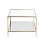 Voir la diapositive 2 : Paris Prix Table d'Appoint Carrée Design  Timana  60cm Or