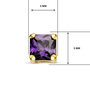 Voir la diapositive 4 : L'ATELIER D'AZUR Boucles d'Oreilles Or 18 Carats 750 - Zirconiums Améthyste