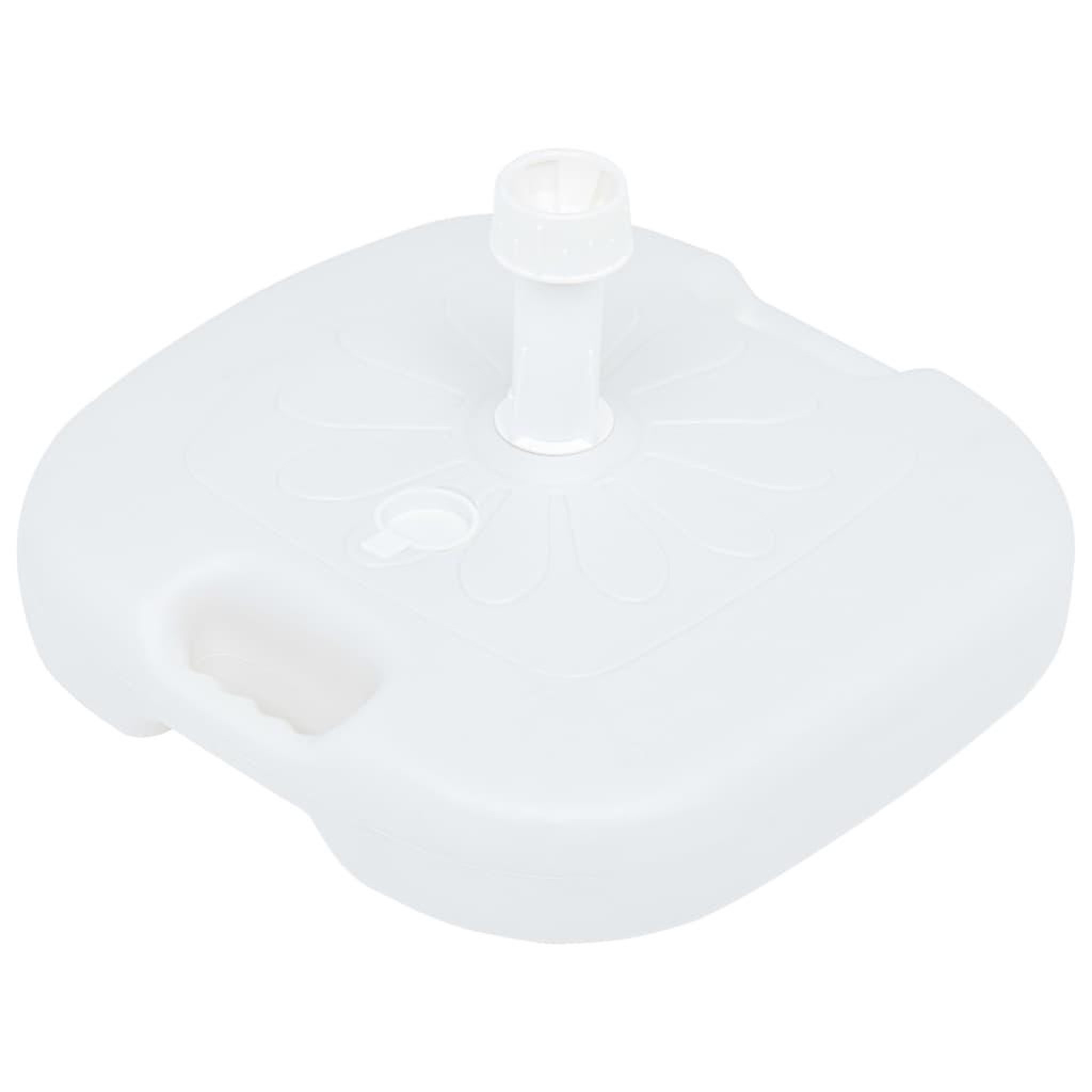 Voir la diapositive 4 : VIDAXL Socle de parasol rempli de sable/d'eau 16 l blanc plastique