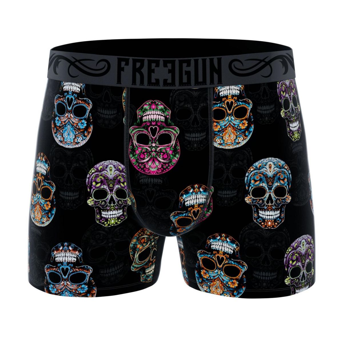 FREEGUN Lot de 4 boxers enfant Rock Skull