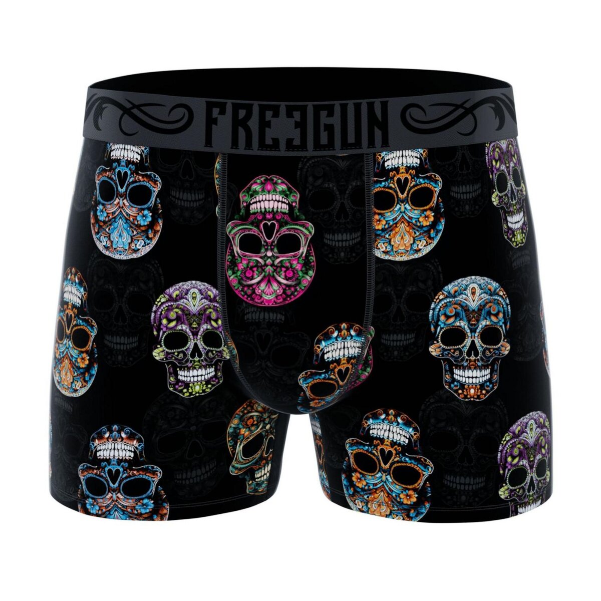 FREEGUN Lot de 4 boxers enfant Rock Skull