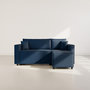 Voir la diapositive 5 : BEST MOBILIER Jonas - canapé d'angle réversible 4 places convertible avec coffre en tissu texturé