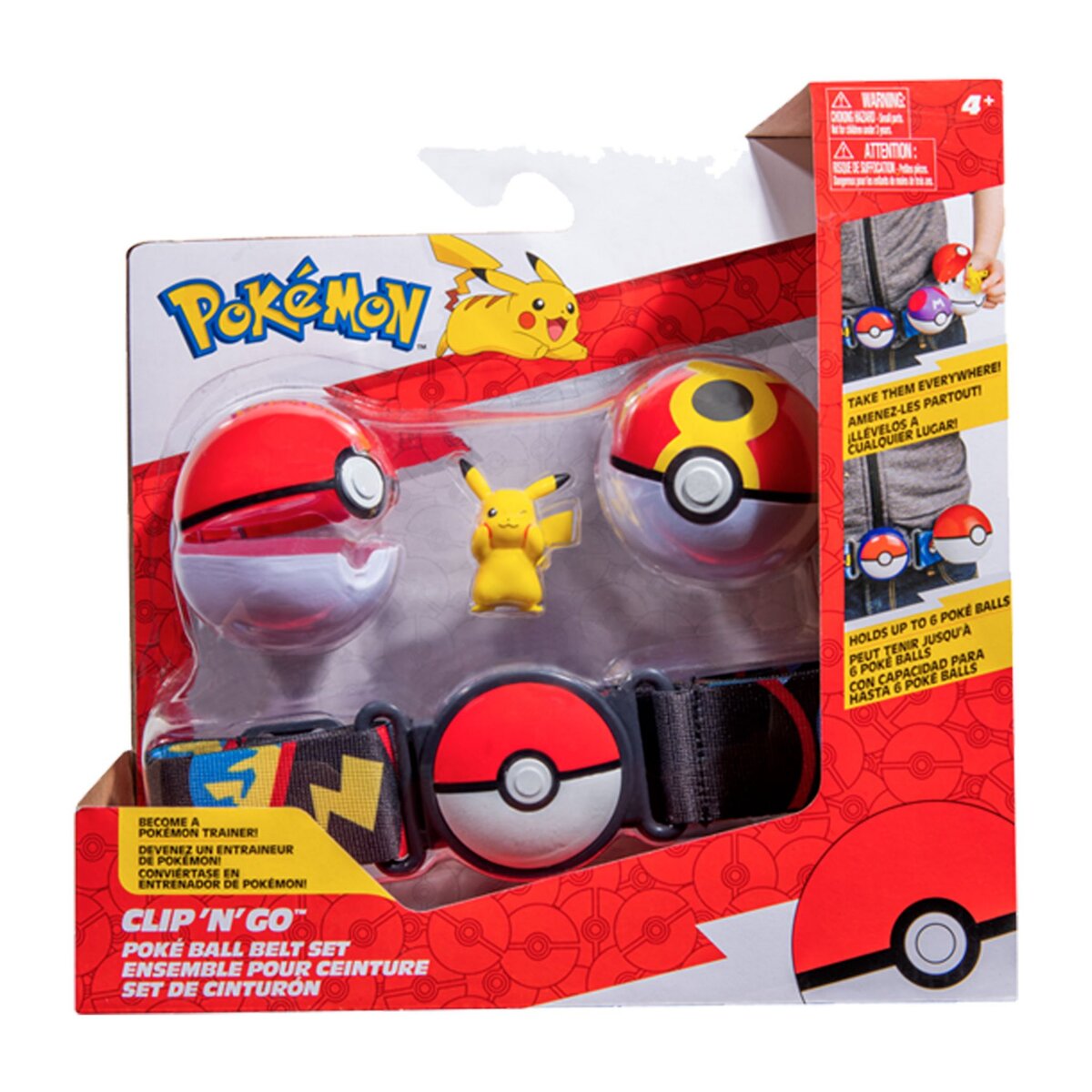 BANDAI - Pokemon ceinture clip n go Pikachu - Animaux - Rue du