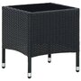 Voir la diapositive 1 : VIDAXL Table de jardin Noir 40x40x45 cm Resine tressee