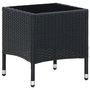 Voir la diapositive 1 : VIDAXL Table de jardin Noir 40x40x45 cm Resine tressee
