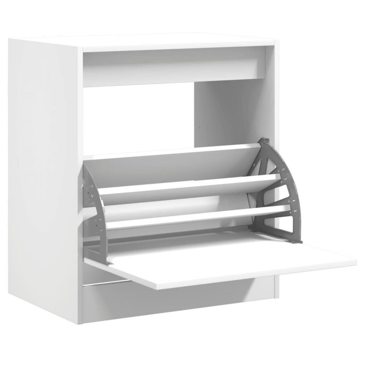 VIDAXL Armoire a chaussures blanc 60x42x69 cm bois d'ingenierie