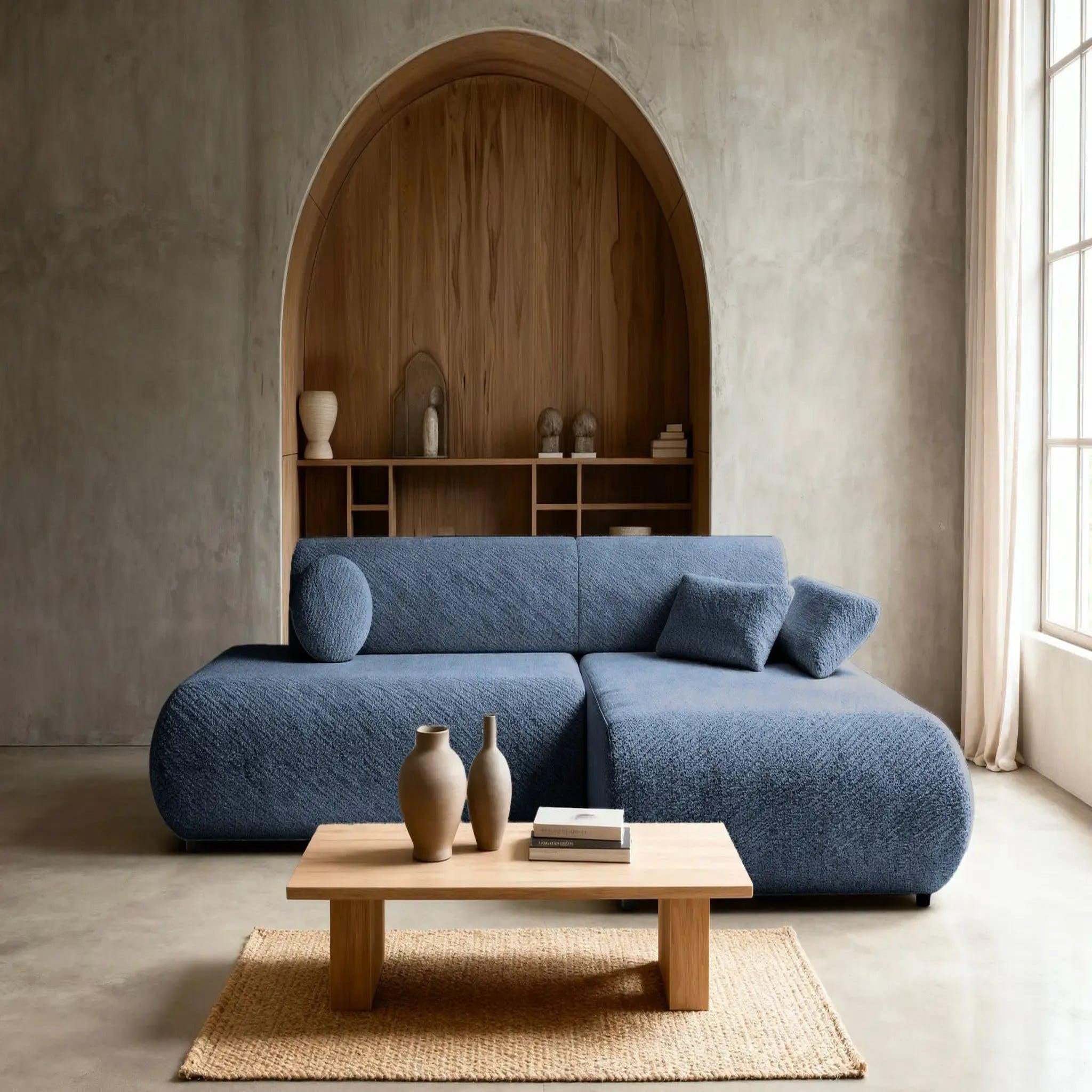 Voir la diapositive 6 : CASANOVA PARIS Levi - canapé d'angle convertible tissu lisse