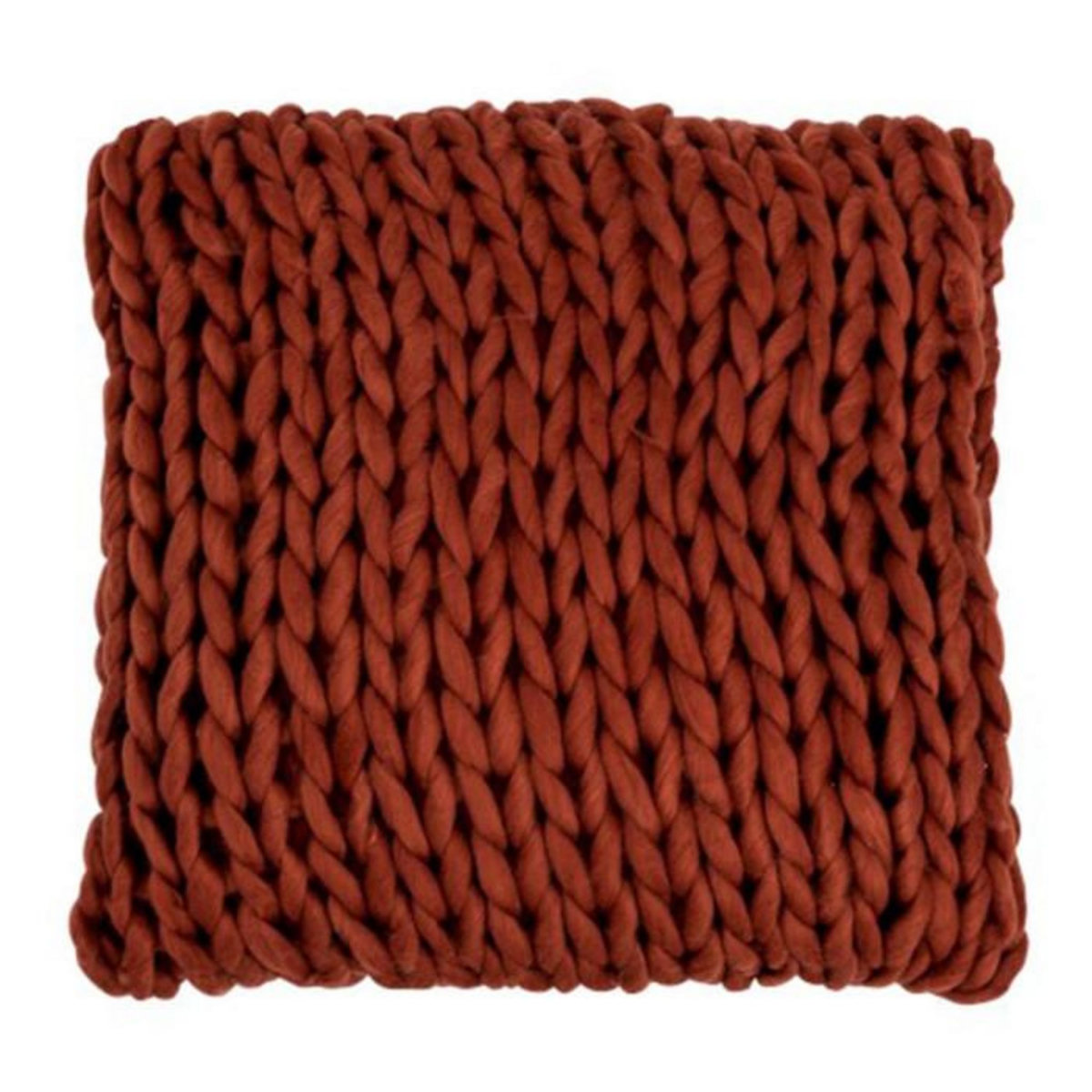 Paris Prix Coussin Déco Carré  Tricoté  40x40cm Rouge