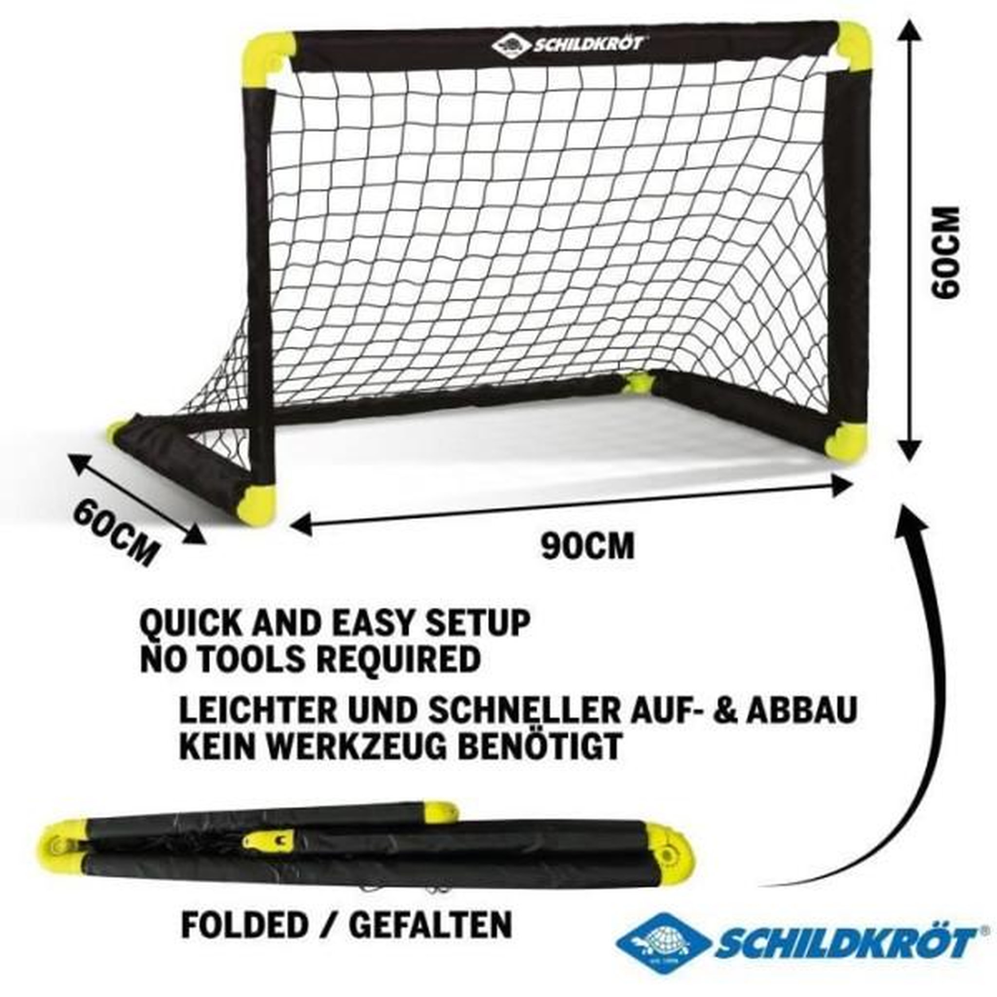 Voir la diapositive 2 : SCHILDKROT Jeu d eau et de plage Schildkröt Funsport Folding Soccer Goal