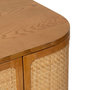 Voir la diapositive 4 : ATMOSPHERA Buffet 4 portes en bois et rotin KISCO - Marron
