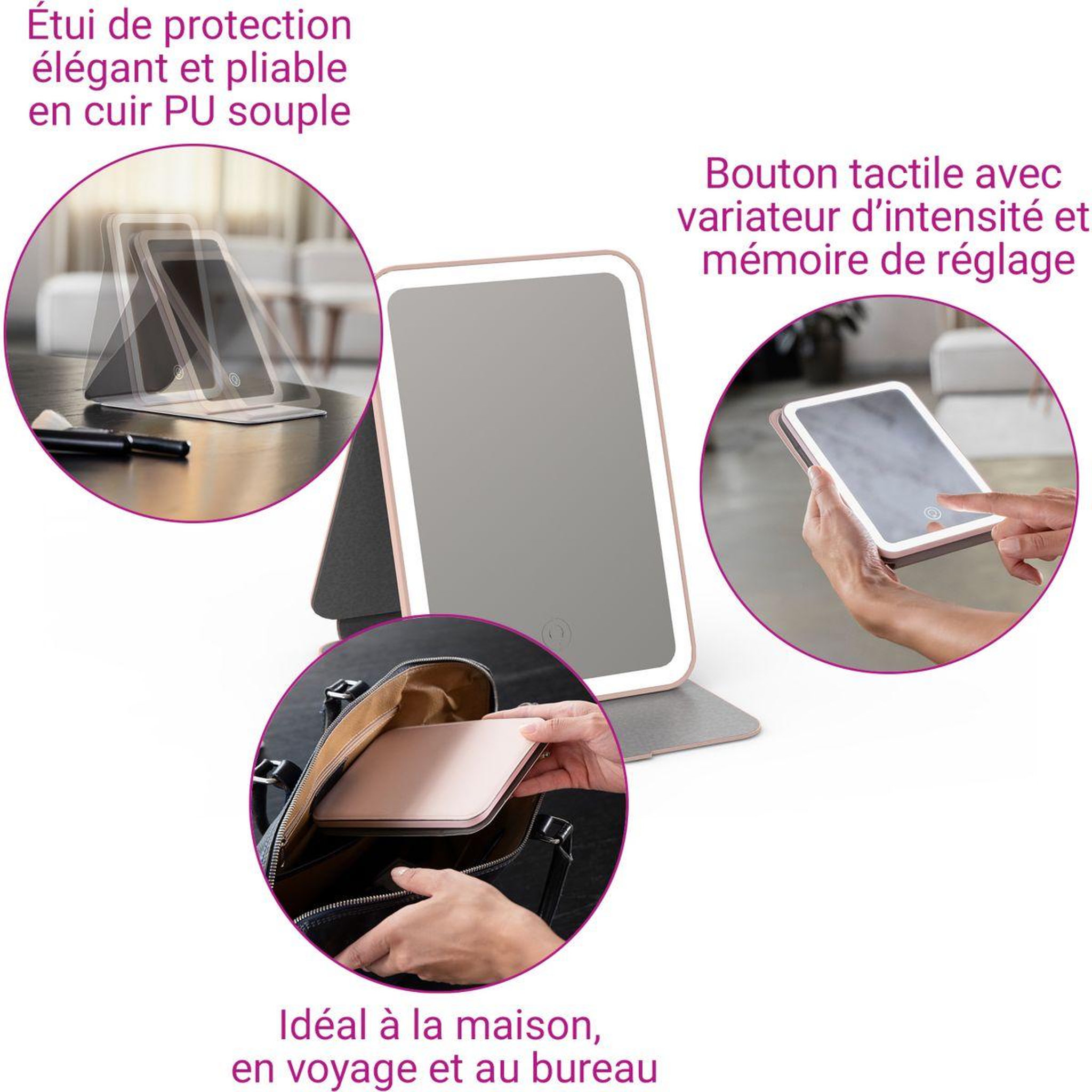 Voir la diapositive 3 : Medisana Miroir portable lumineux format tablette