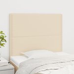 VIDAXL Tetes de lit 2 pcs Creme 90x5x78/88 cm Tissu
