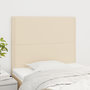 Voir la diapositive 1 : VIDAXL Tetes de lit 2 pcs Creme 90x5x78/88 cm Tissu