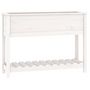 Voir la diapositive 2 : VIDAXL Jardiniere et etagere Blanc 111,5x34,5x81 cm Bois massif de pin