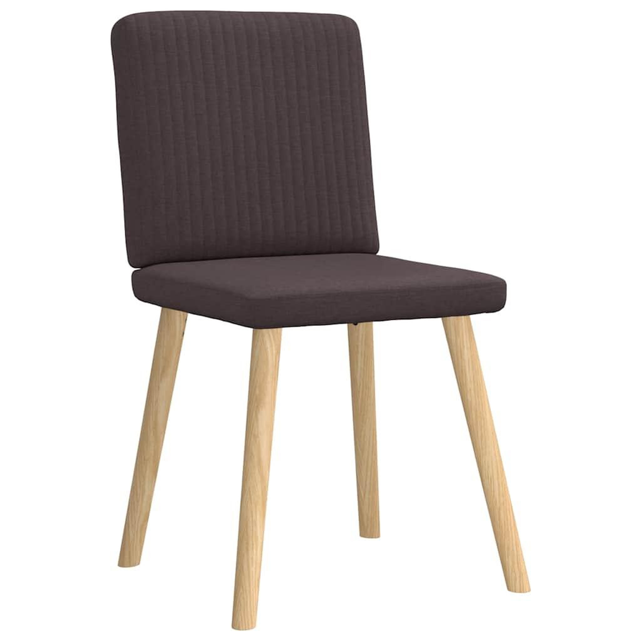Voir la diapositive 3 : VIDAXL Chaises a manger lot de 6 marron fonce tissu