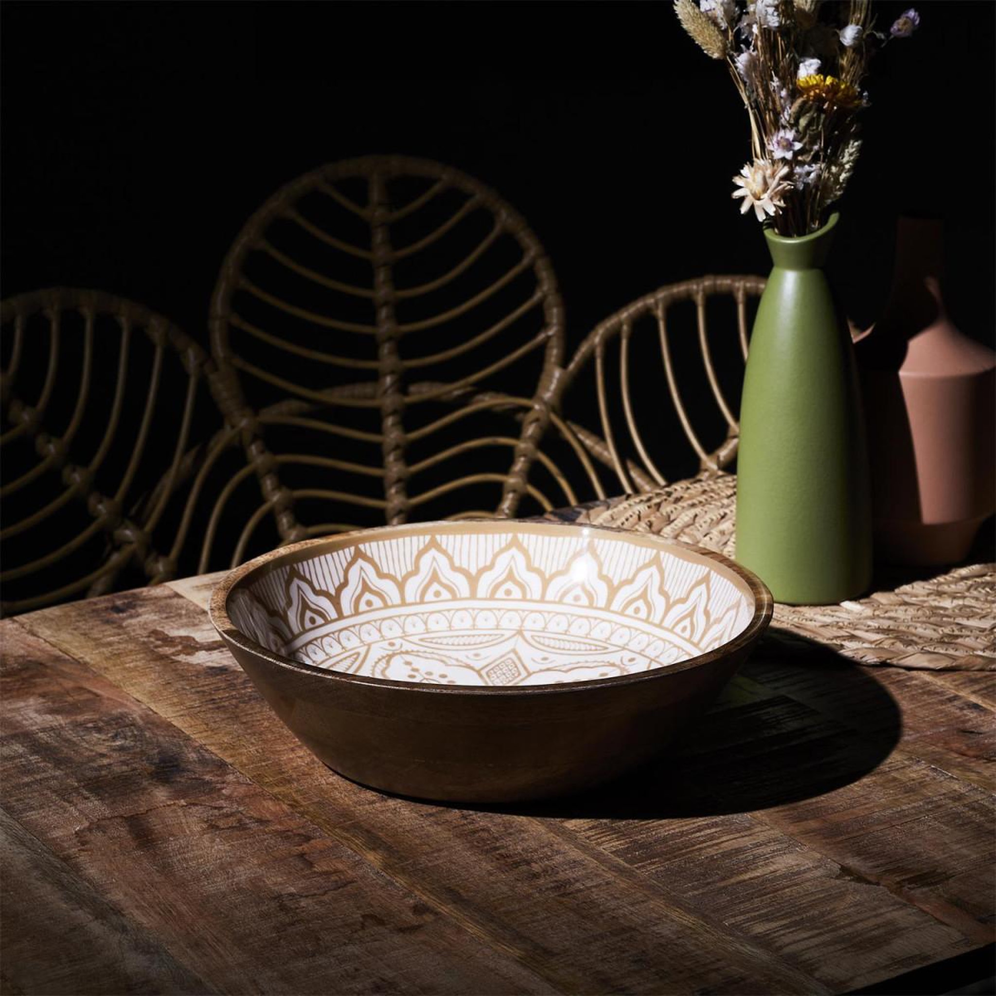 Voir la diapositive 6 : The Home Deco Factory Saladier en Bois  Dune  28cm Terracotta