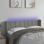 Voir la diapositive 1 : VIDAXL Tete de lit a LED Gris clair 147x16x78/88 cm Velours