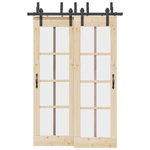 VIDAXL Kit de quincaillerie de porte coulissante 152,5 cm acier noir