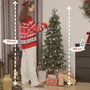 Voir la diapositive 3 : HOMCOM Sapin de Noël artificiel LED x 150 blanc chaud 8 modes H.150 cm 431 branches support vert