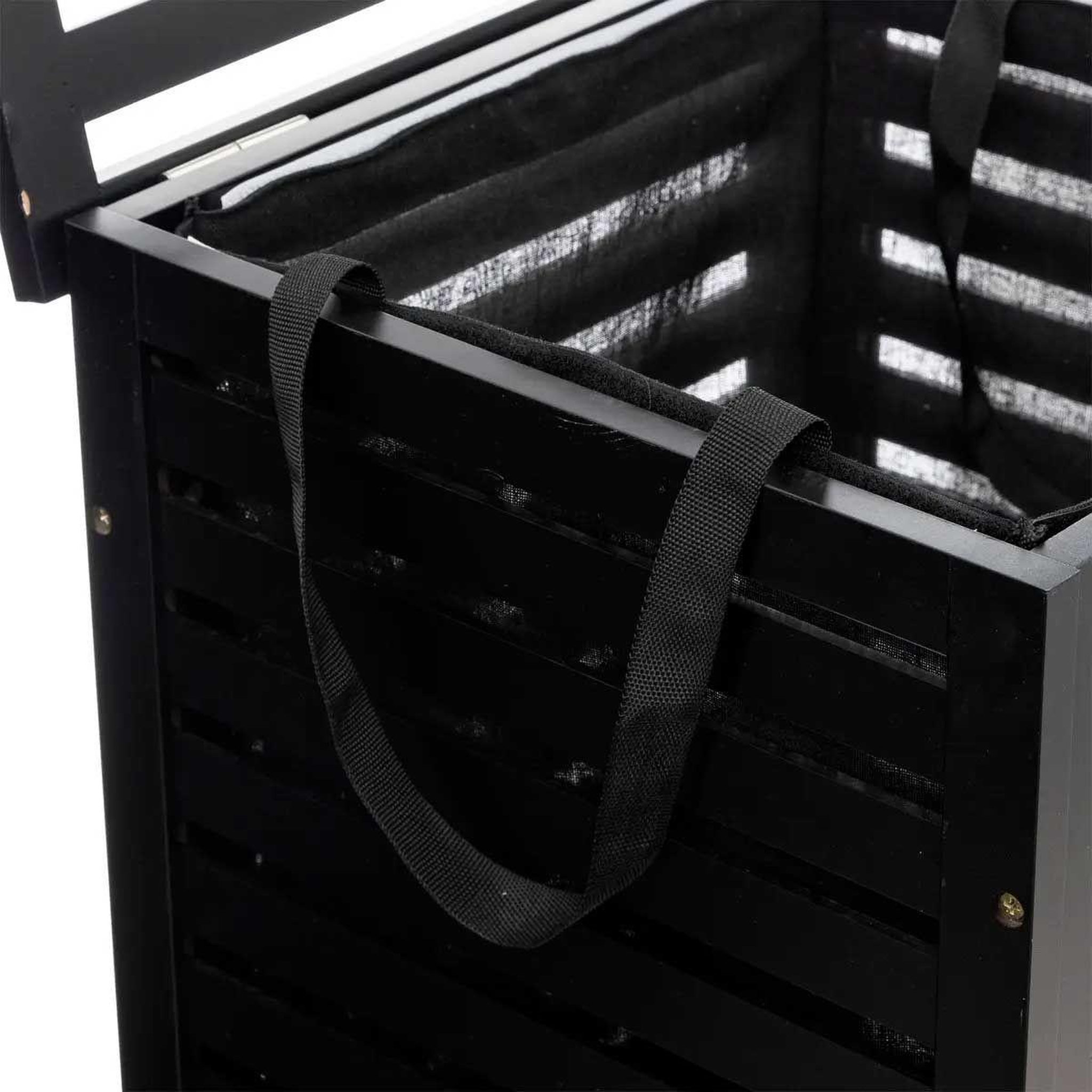 Voir la diapositive 3 : FIVE Panier à linge ajouré  sicela  58cm noir