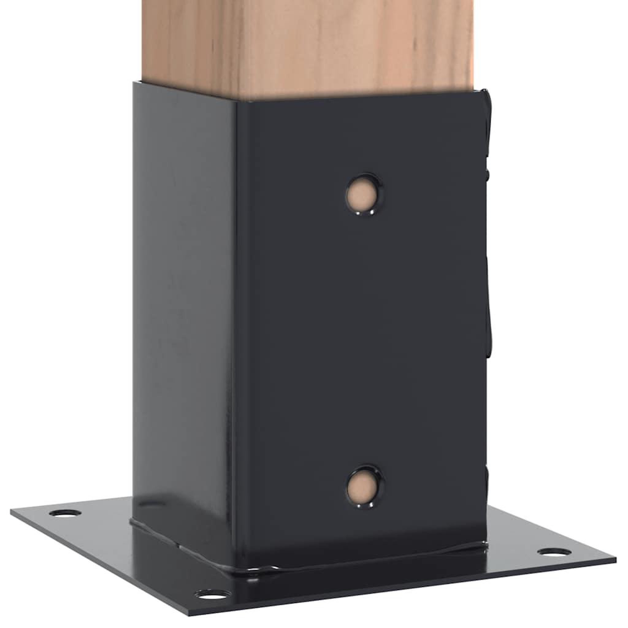 Voir la diapositive 4 : VIDAXL Bases de poteau carrees 12 pcs anthracite 81x81 mm