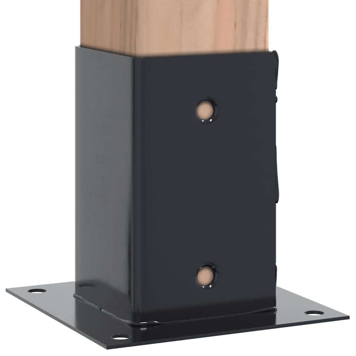 VIDAXL Bases de poteau carrees 12 pcs anthracite 81x81 mm