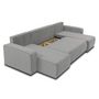 Voir la diapositive 2 : BEST MOBILIER Artemisa - canapé panoramique en u - 7 places - convertible avec coffre - en velours côtelé