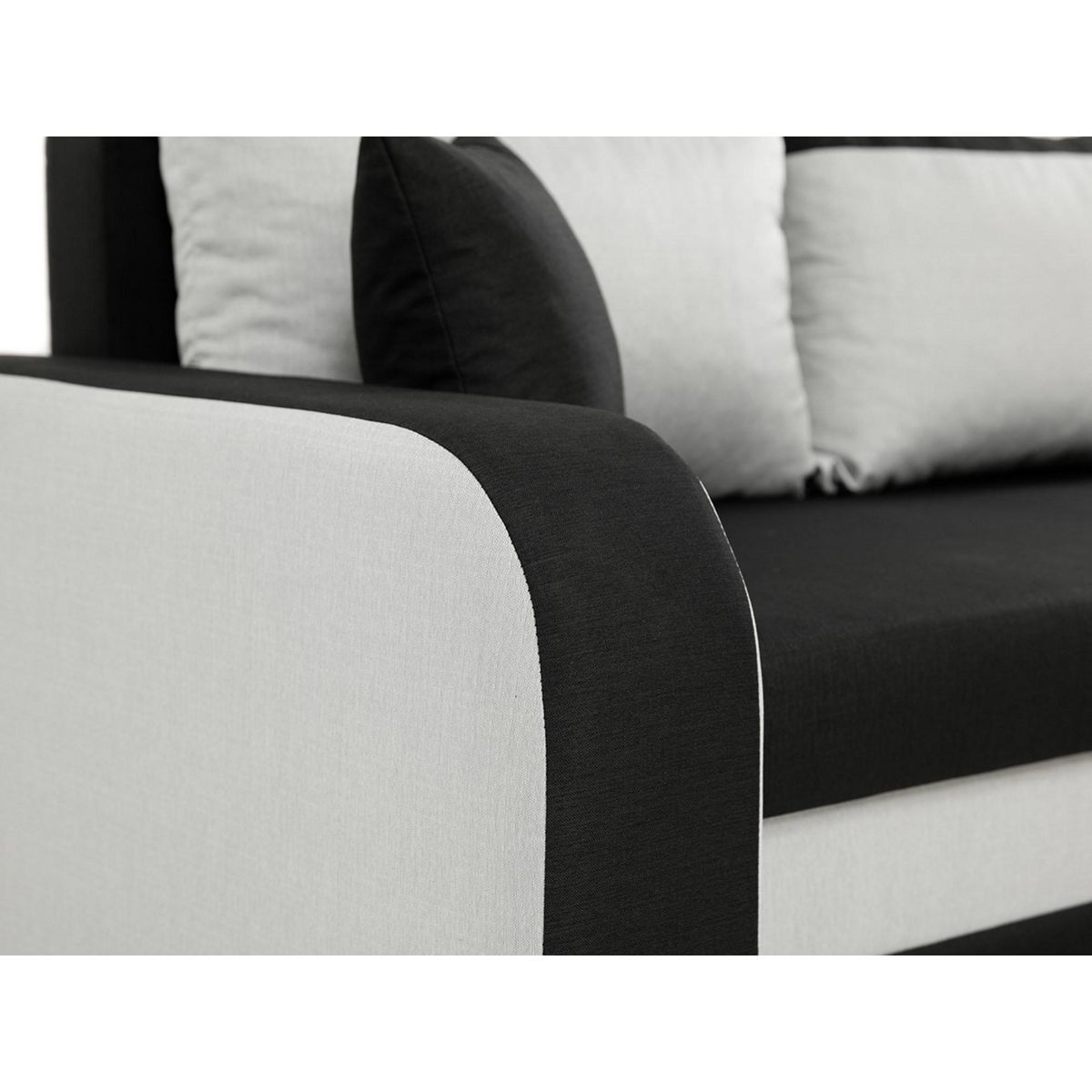 BEST MOBILIER Zelie - canapé d'angle réversible convertible - avec coffre - 4 places - style contemporain