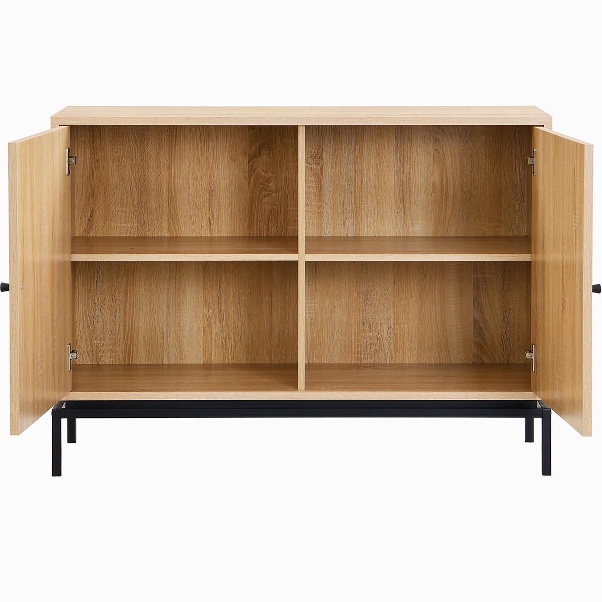 HOMIFAB Buffet 2 portes effet bois 110 cm - Talia