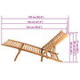 Voir la diapositive 6 : VIDAXL Chaise longue Bois de teck solide
