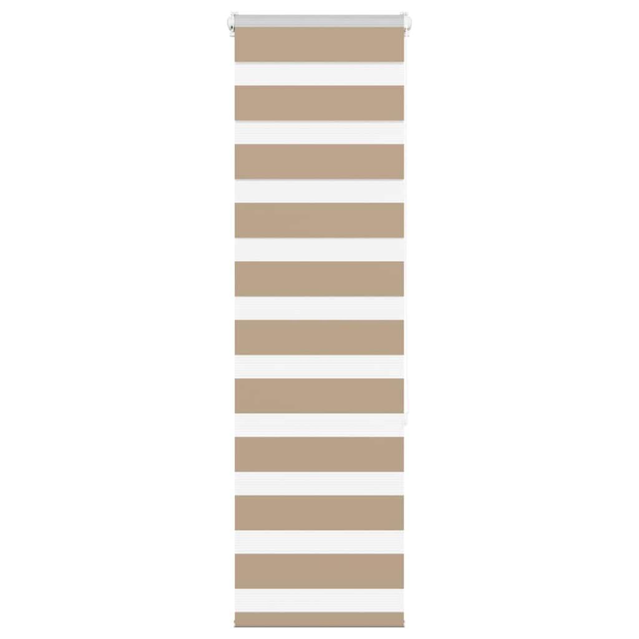 VIDAXL Store zebre marron sable largeur du tissu 45,9 cm polyester