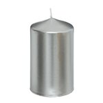 ATMOSPHERA Bougie Ronde Déco  Satin  12cm Argent