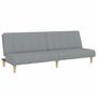 Voir la diapositive 4 : VIDAXL Canape-lit a 2 places avec repose-pied gris clair tissu