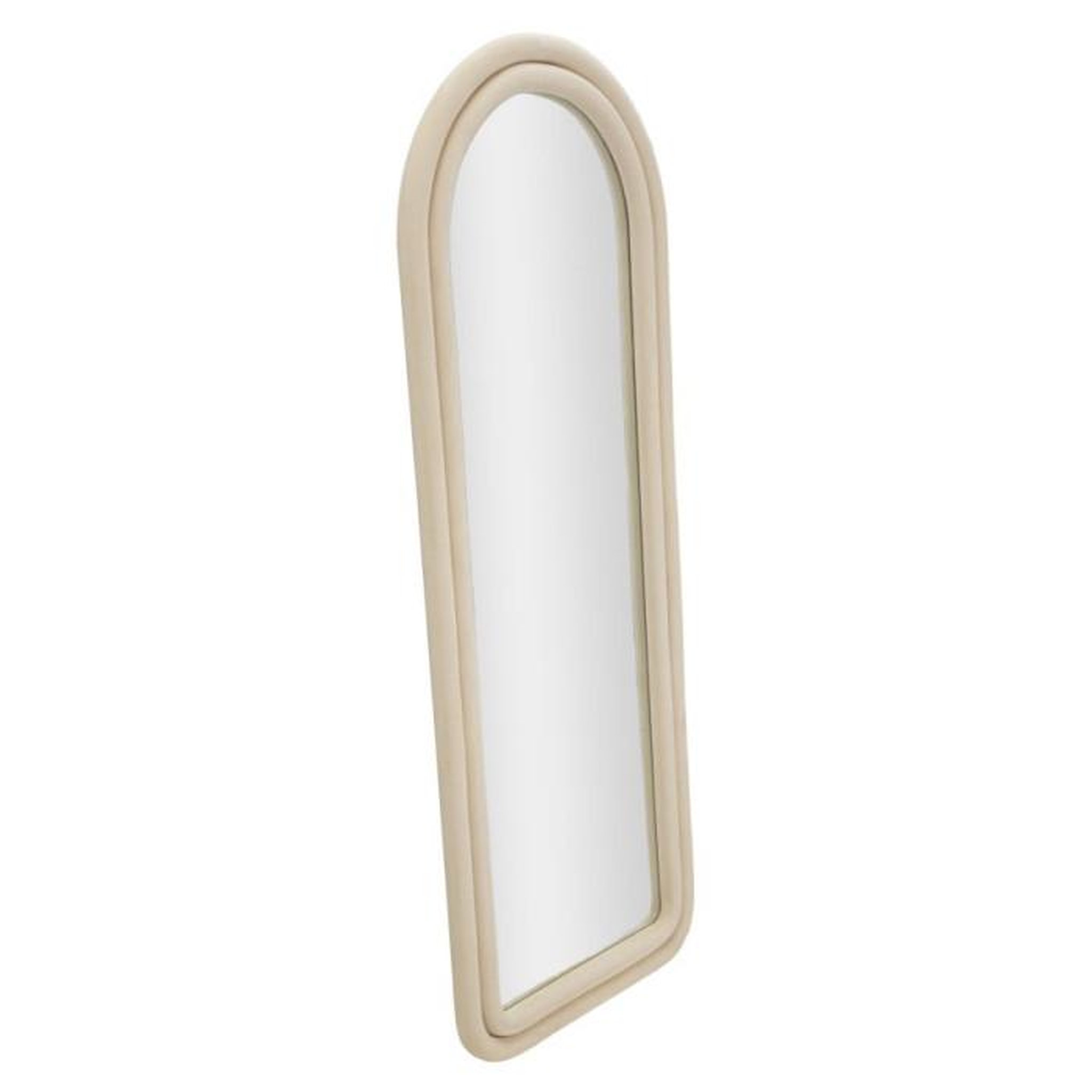 Voir la diapositive 2 : Paris Prix Miroir Mural en Velours  Chloé  160cm Crème