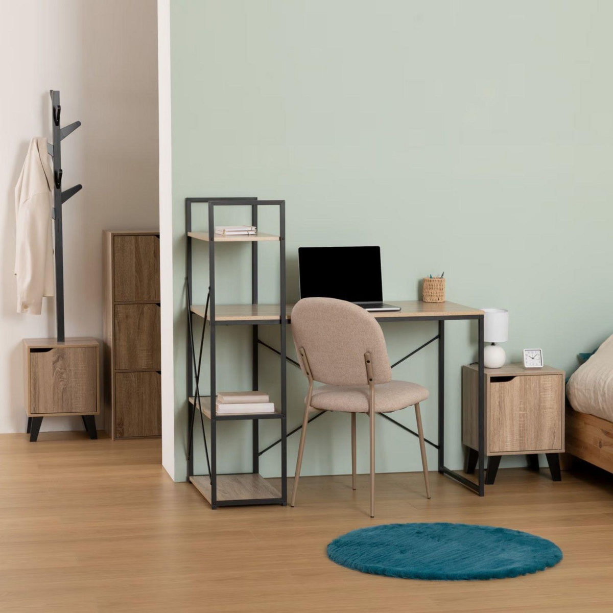 FIVE Bureau avec étagères ALIAJ - Beige