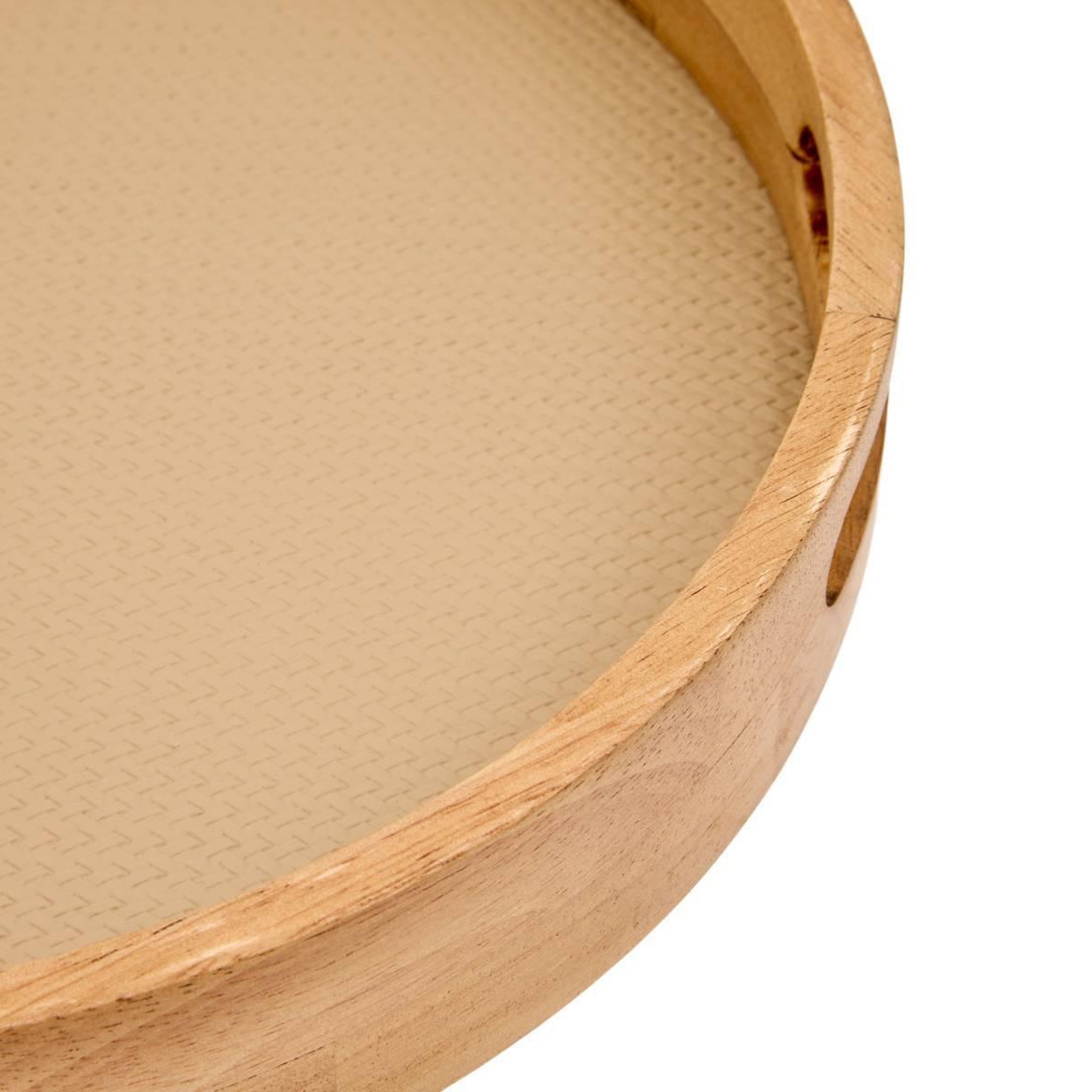 Voir la diapositive 3 : ATMOSPHERA Lot de 2 plateaux déco  bonie  38cm taupe