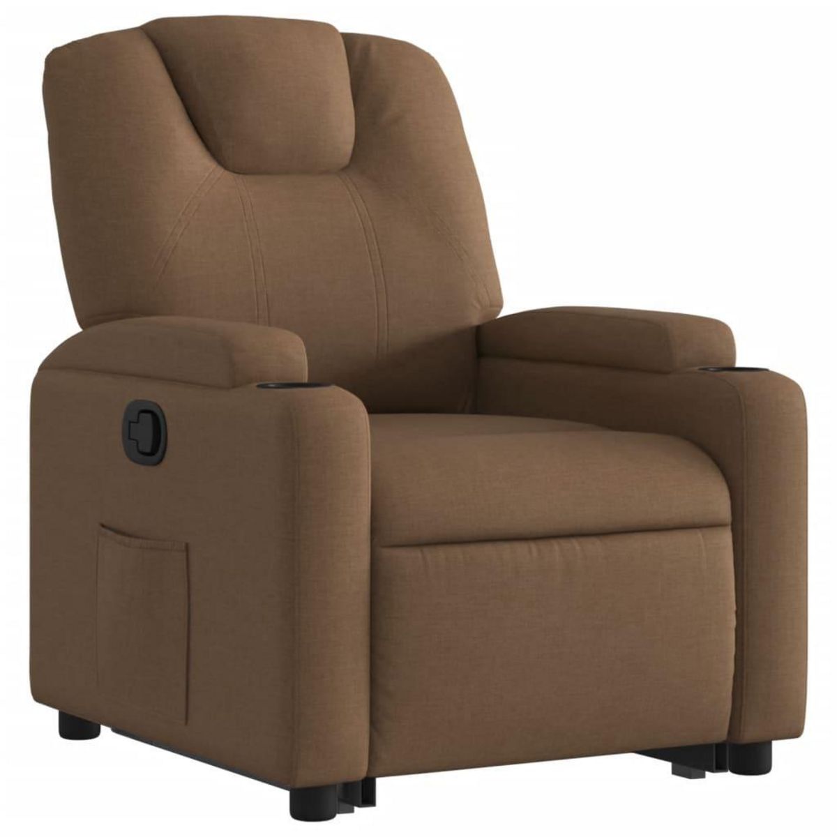 VIDAXL Fauteuil inclinable Marron Tissu