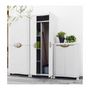 Voir la diapositive 2 : PLASTIKEN SPACESAVER 90 PLASTIKEN Armoire basse 2 portes avec etageres - l 90 x p 45 x h 100 cm - Gamme Space SAVER - Interieur et Exterie