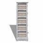 Voir la diapositive 4 : VIDAXL Etagere de rangement en bois 5 paniers en tissage Blanc