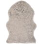 VIDAXL Tapis 60 x 90 cm Peau de mouton synthetique Gris clair