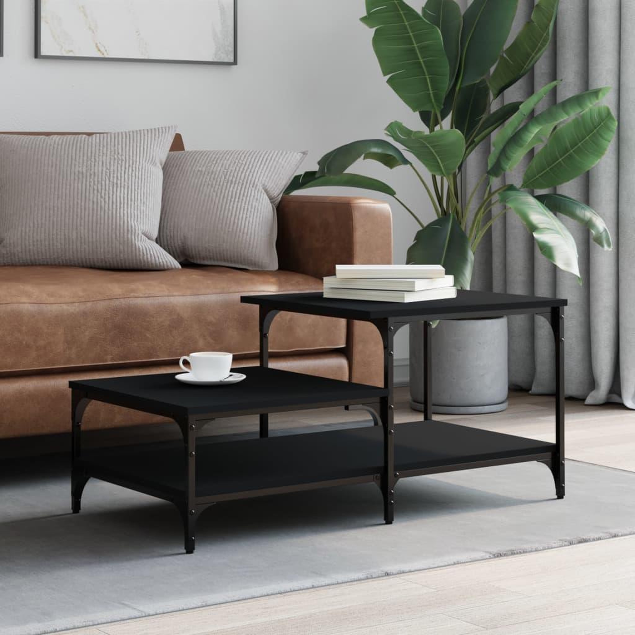 VIDAXL Table basse noir 100x50,5x45 cm bois d'ingenierie