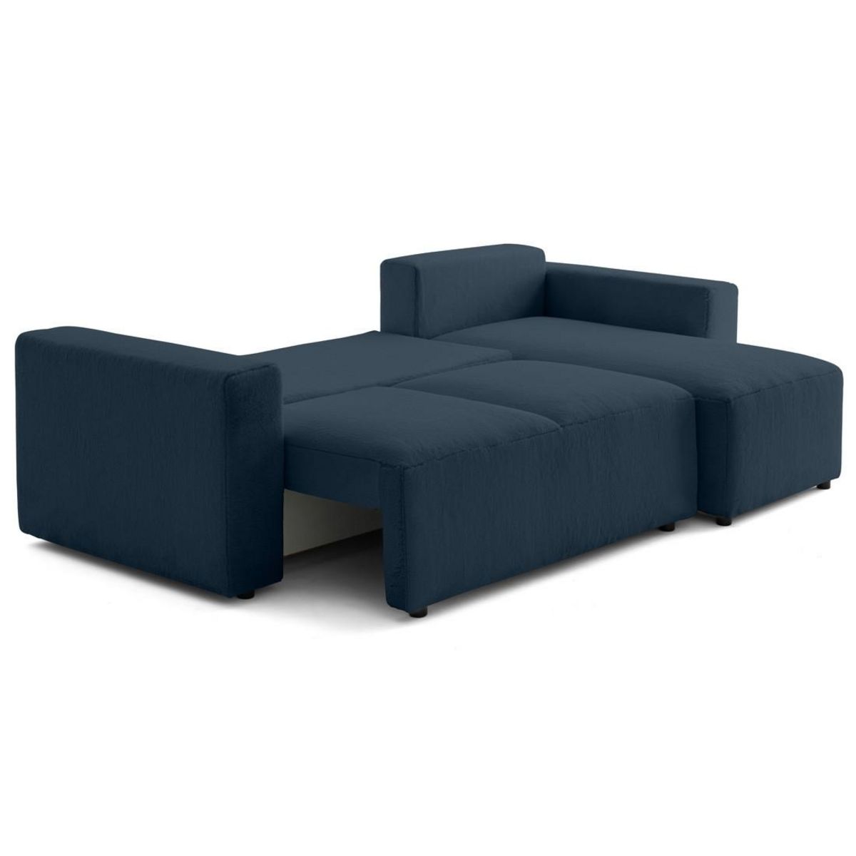 LISA DESIGN Livy - canapé d'angle réversible 4 places convertible avec coffre en fausse fourrure