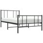 Voir la diapositive 5 : VIDAXL Cadre de lit metal sans matelas avec pied de lit noir 80x200 cm