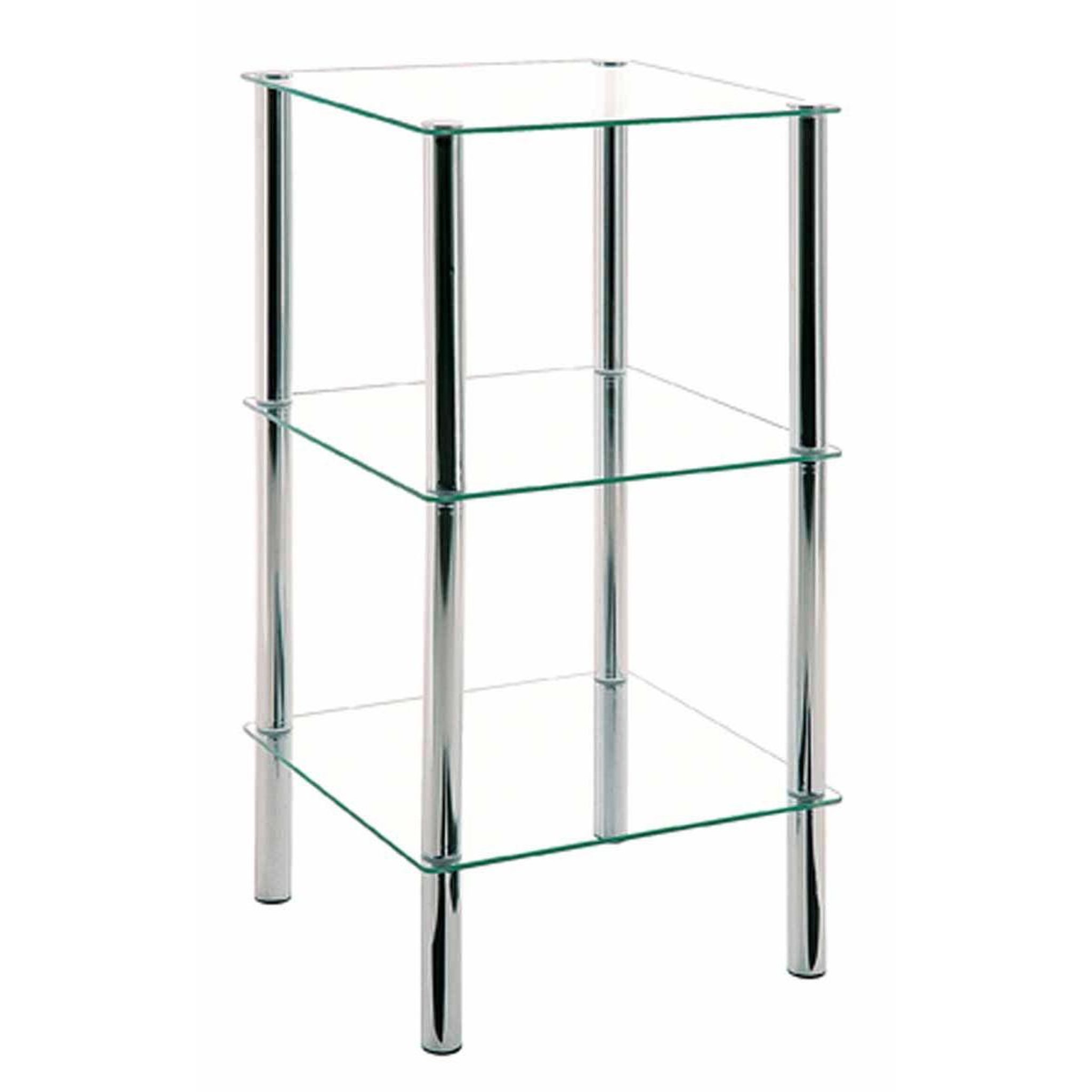 Paris Prix Étagère 3 Niveaux Carrée  Eliot  77cm Transparent