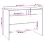 Voir la diapositive 6 : VIDAXL Bureau gris beton 101x50x76,5 cm bois d'ingenierie