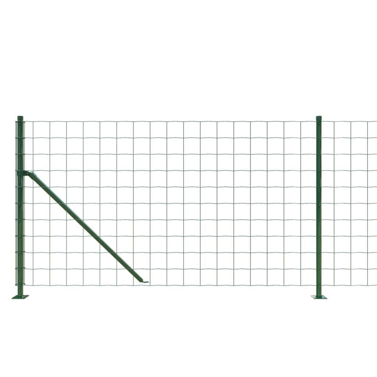 VIDAXL Cloture en treillis metallique avec bride vert 1x25 m