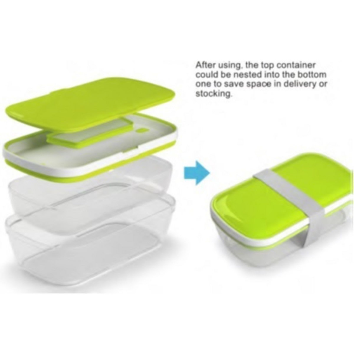 Boite lunch box grande capacité 2 boites +1 couvercle