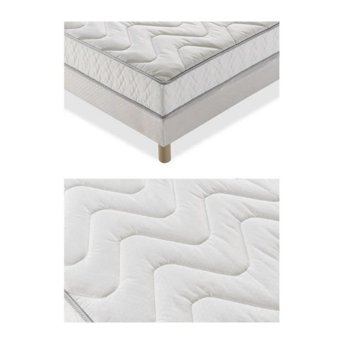 FINLANDEK Ensemble matelas mousse memoire de forme + sommier 90 x 190 - Confort ferme - Epaisseur 16 cm - Hypoallergenique - FINLANDEK Une