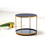 Voir la diapositive 2 : Paris Prix Table d'Appoint Design  Tessa  50cm Bleu & Gris